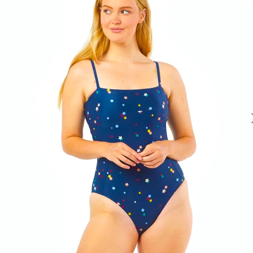 Summersalt Oasis Navy Stars Swim Bathing Suit Size 6